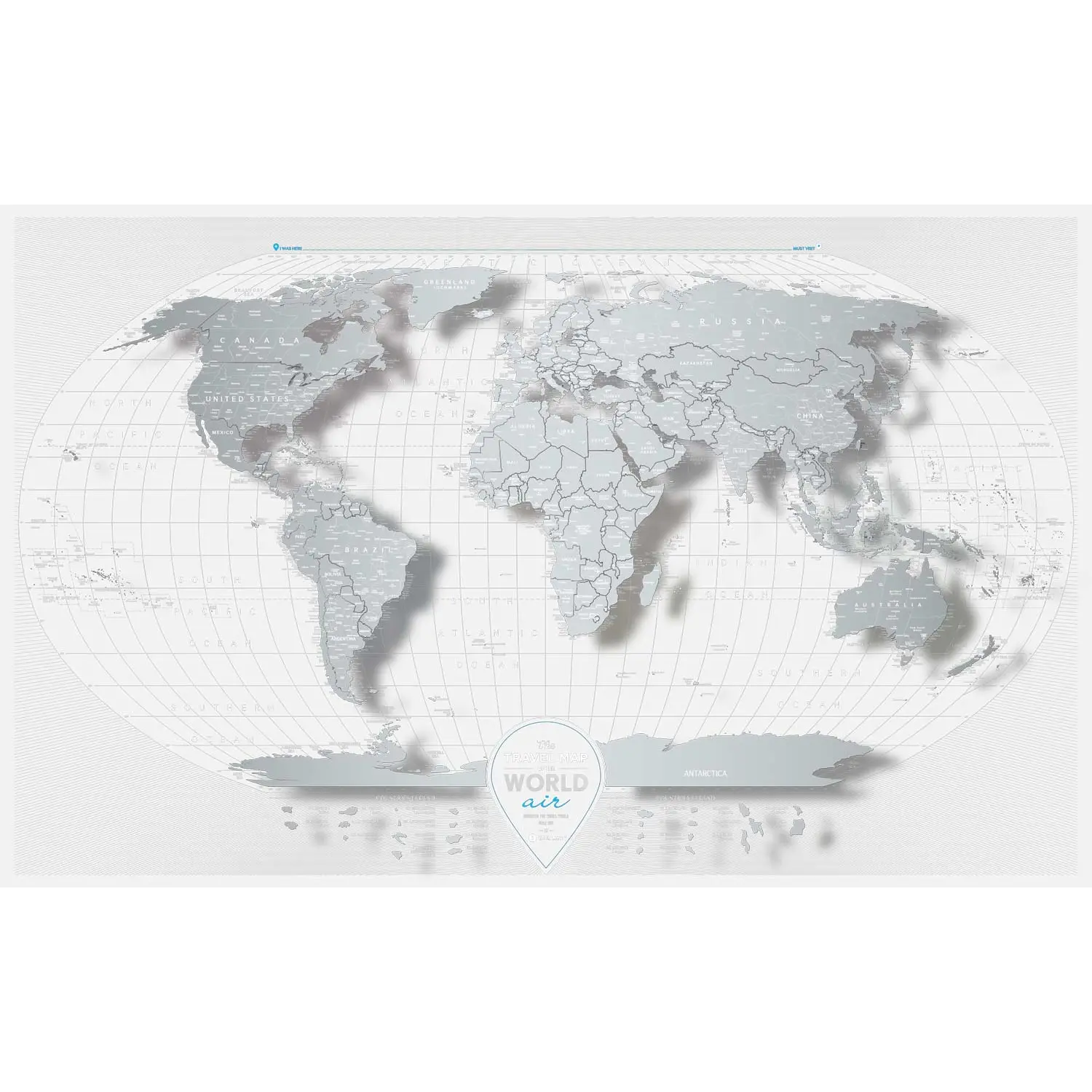 Maps :: Scratch off World Map Silver
