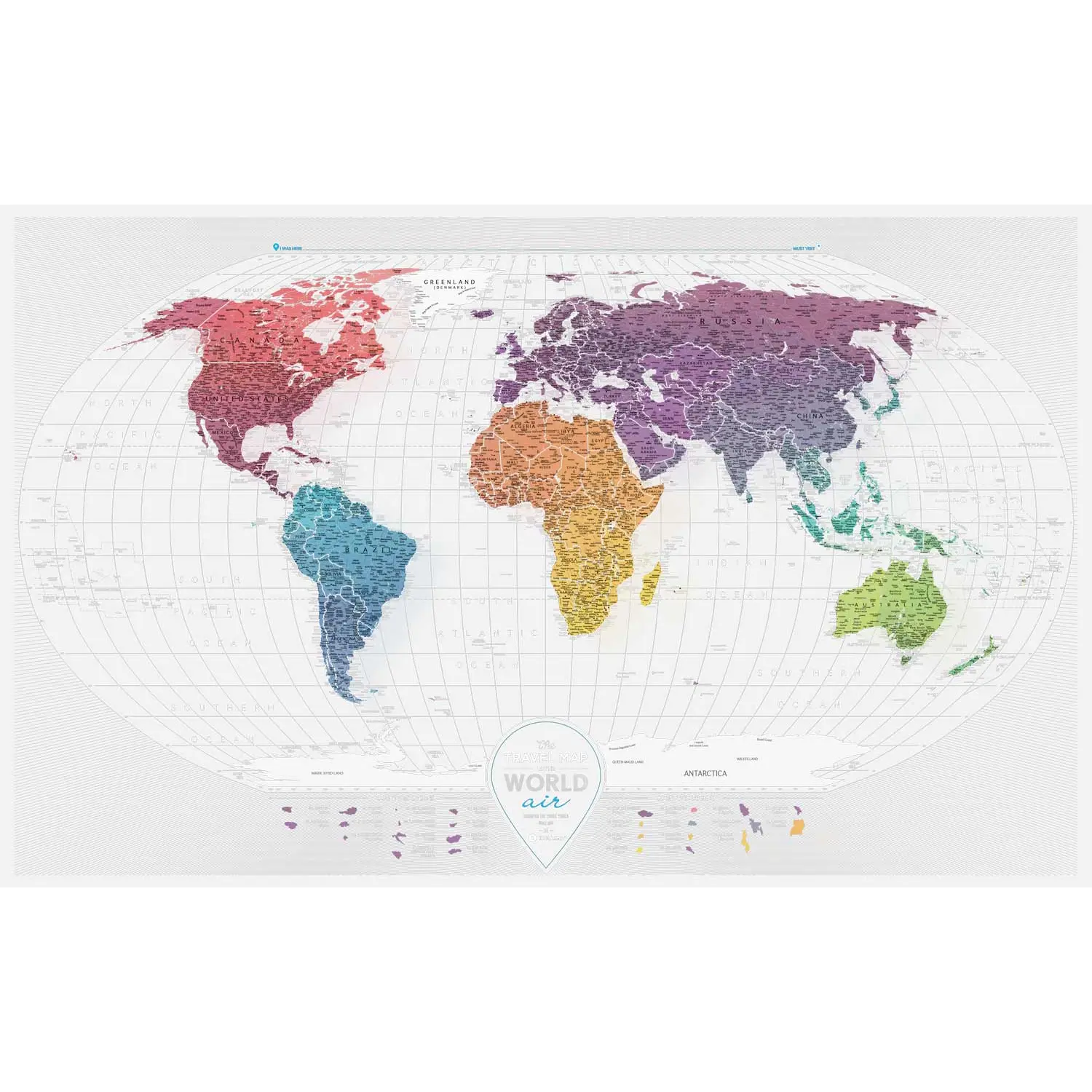 Maps :: Scratch off World Map Silver