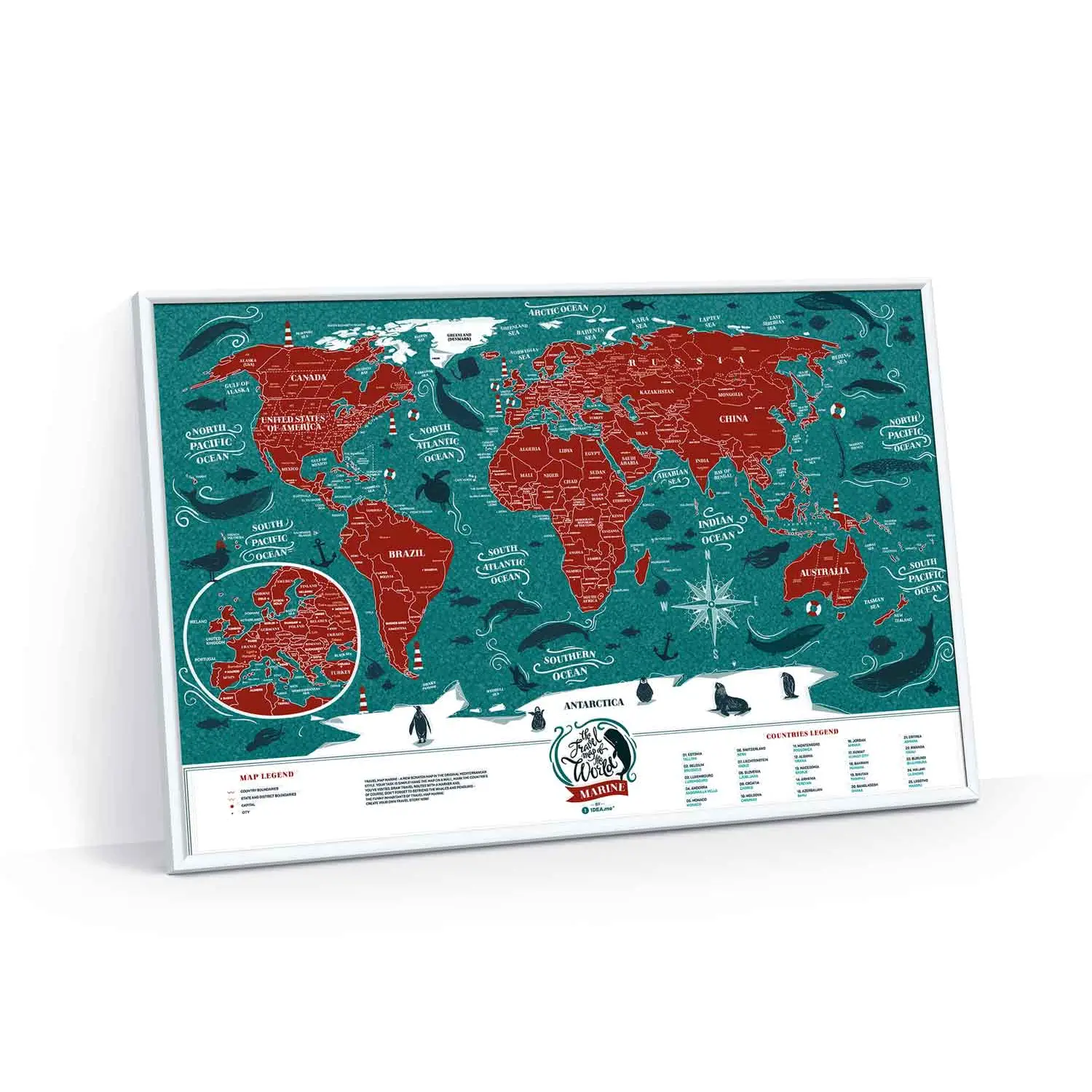 Maps :: Scratch off World Map Marine World